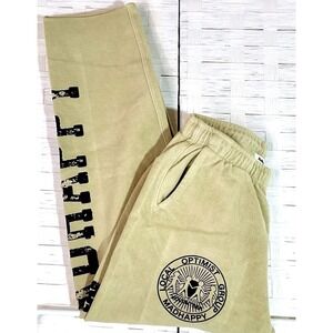 Madhappy French Terry Sweatpants Beige Local Optimist ‎ Size Small NWOT